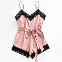 Load image into Gallery viewer, Satin Slip Belted Pajama