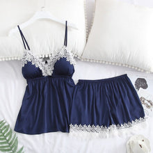 Load image into Gallery viewer, Two Piece Satin Pajamas