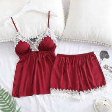Load image into Gallery viewer, Two Piece Satin Pajamas